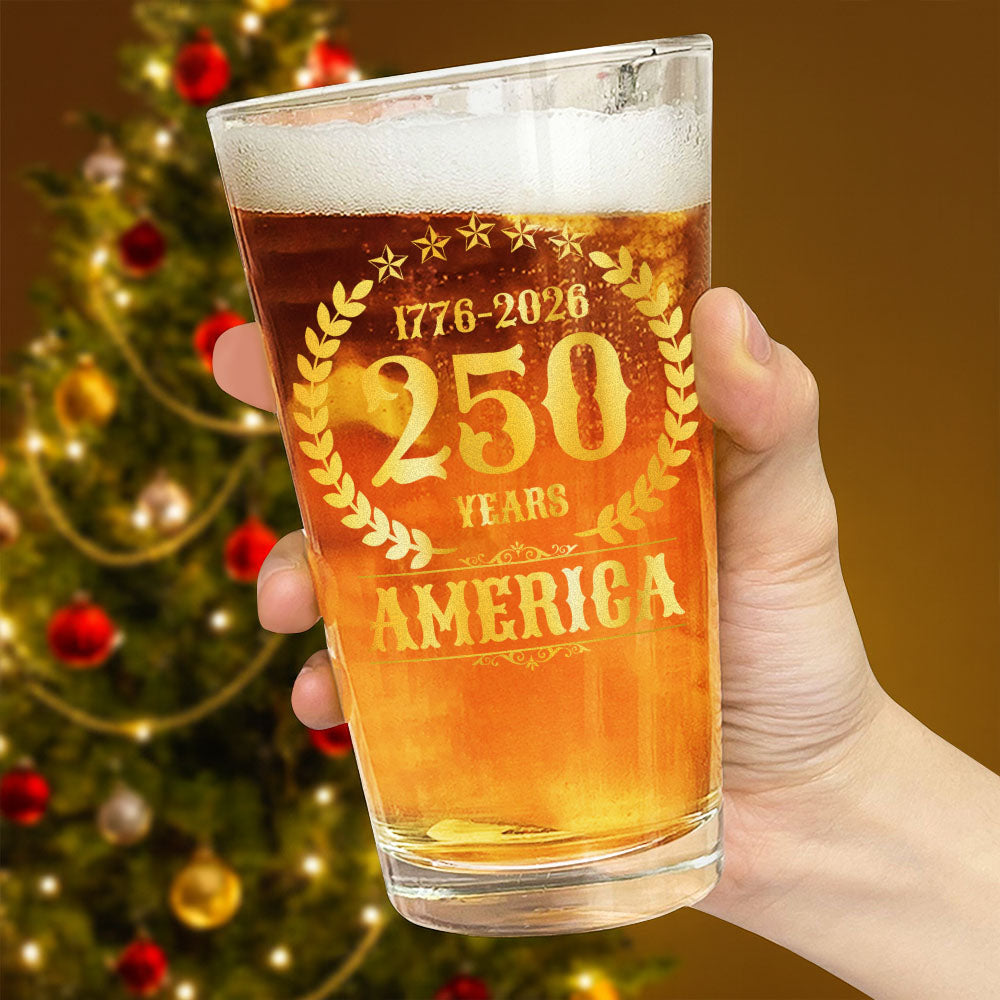America 250 Years America 250th Anniversary Print Beer Glass HA75 897426 - Image 3