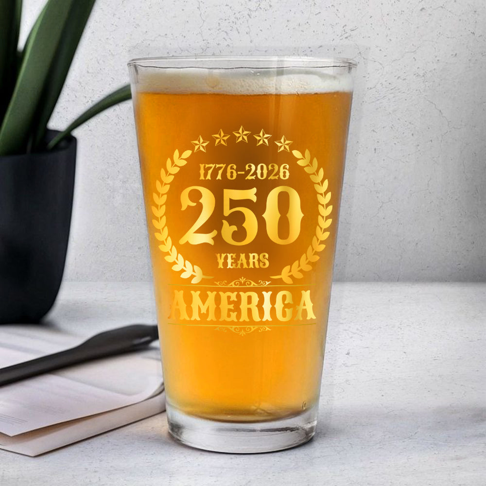 America 250 Years America 250th Anniversary Print Beer Glass HA75 897426 - Image 6