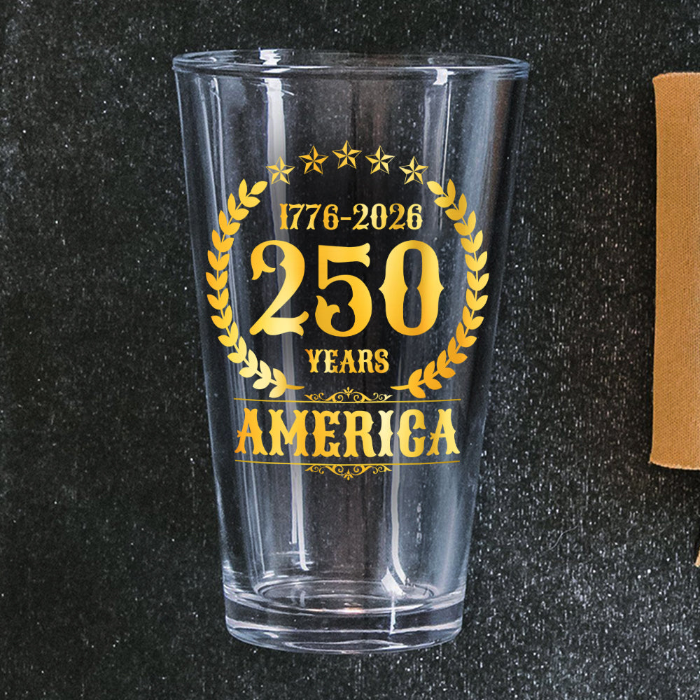 America 250 Years America 250th Anniversary Print Beer Glass HA75 897426 - Image 5