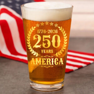 America 250 Years America 250th Anniversary Print Beer Glass HA75 897426