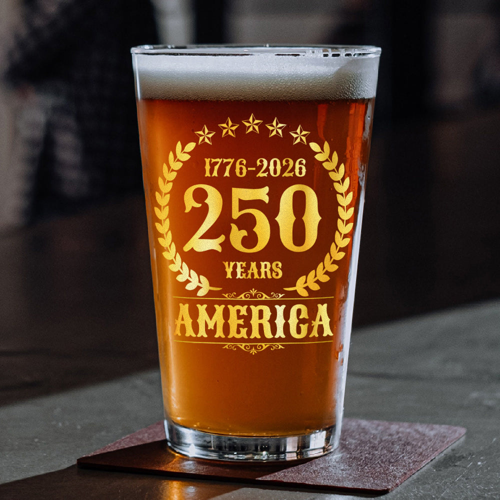 America 250 Years America 250th Anniversary Print Beer Glass HA75 897426 - Image 4