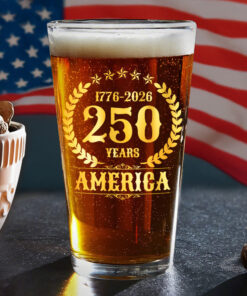 Alternative view of America 250 Years America 250th Anniversary Print Beer Glass
