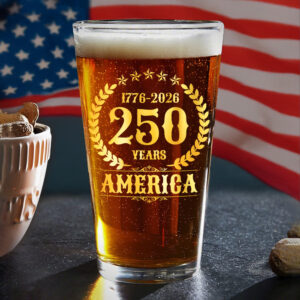 Alternative view of America 250 Years America 250th Anniversary Print Beer Glass HA75 897426