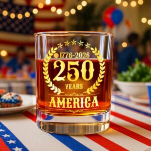 Alternative view of America 250 Years America 250th Anniversary Whiskey Glass HA75 897424