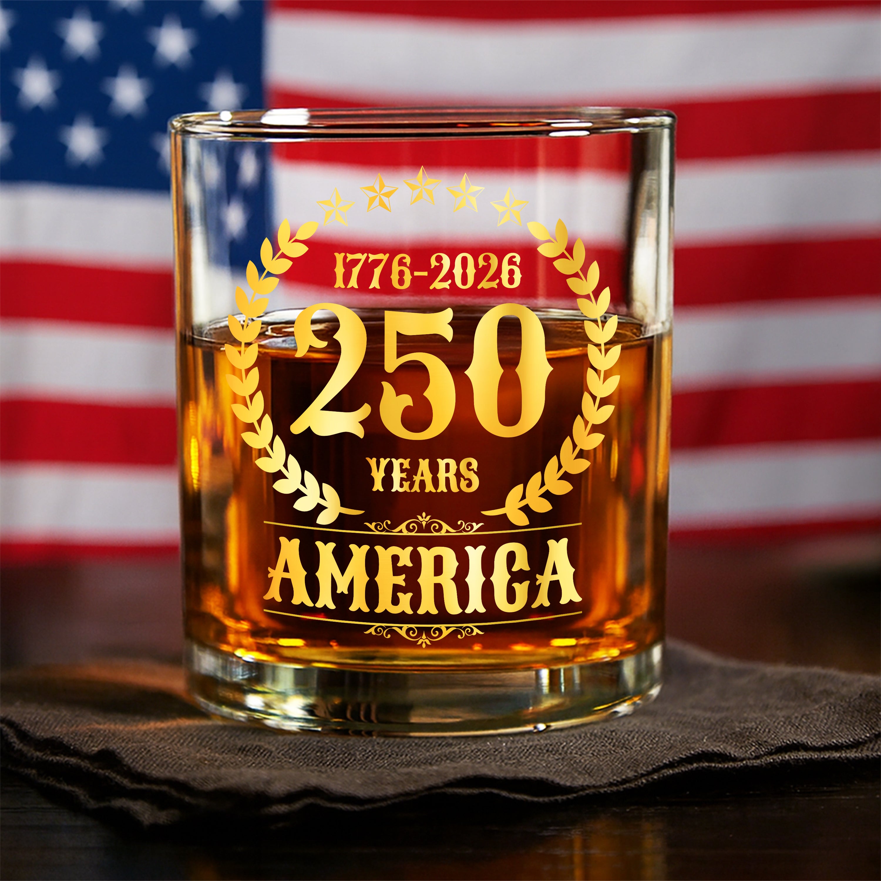 America 250 Years America 250th Anniversary Whiskey Glass HA75 897424
