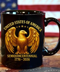 America 250 Years Anniversary Mug | 250 Years of Freedom 1776-2026  Black Mug