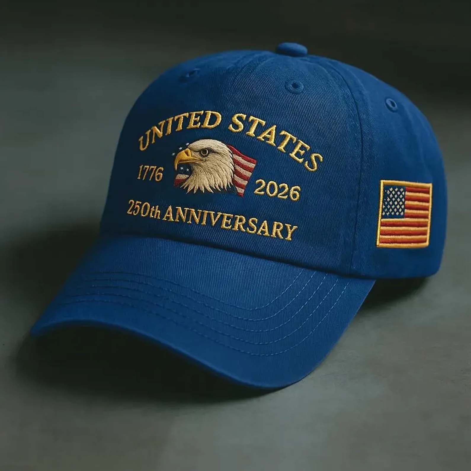 America 250 Years Anniversary Trucker Hat | 250th Anniversary Embroidered Trucker Hat | U.S. Tribute Retro Cap Hat BX25 - Image 4