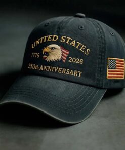 Alternative view of America 250 Years Anniversary Trucker Hat | 250th Anniversary Embroidered Trucker Hat | U.S. Tribute Retro Cap Hat