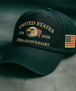 America 250 Years Anniversary Trucker Hat | 250th Anniversary Embroidered Trucker Hat | U.S. Tribute Retro Cap Hat