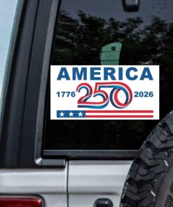 Alternative view of America 250 Years Decal | Happy 250th Birthday USA Car Decal | America 250th Anniversary Decal