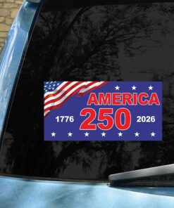 Alternative view of America 250 Years Decal | Happy 250th Birthday USA Car Decal | America 250th Anniversary Decal