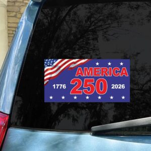 Alternative view of America 250 Years Decal | Happy 250th Birthday USA Car Decal | America 250th Anniversary Decal 682594