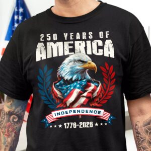 America 250 Years Eagle Independence Day Patriotic Dark Shirt LM32 895255