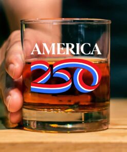 America 250 Years Glass| America 250 Anniversary | Happy 250th Birthday USA | Patriotic 4th Of July Whiskey Glass Beer Glass