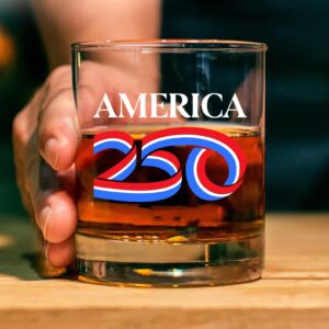 America 250 Years Glass| America 250 Anniversary | Happy 250th Birthday USA | Patriotic 4th Of July Whiskey Glass Beer Glass 682669
