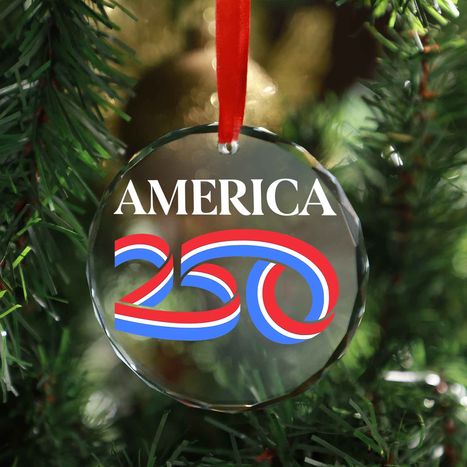 America 250 Years Glass Ornament | America 250 Anniversary | Happy 250th Birthday USA | Patriotic 4th Of July Glass Ornament For Christmas Decor 682669 - Image 7
