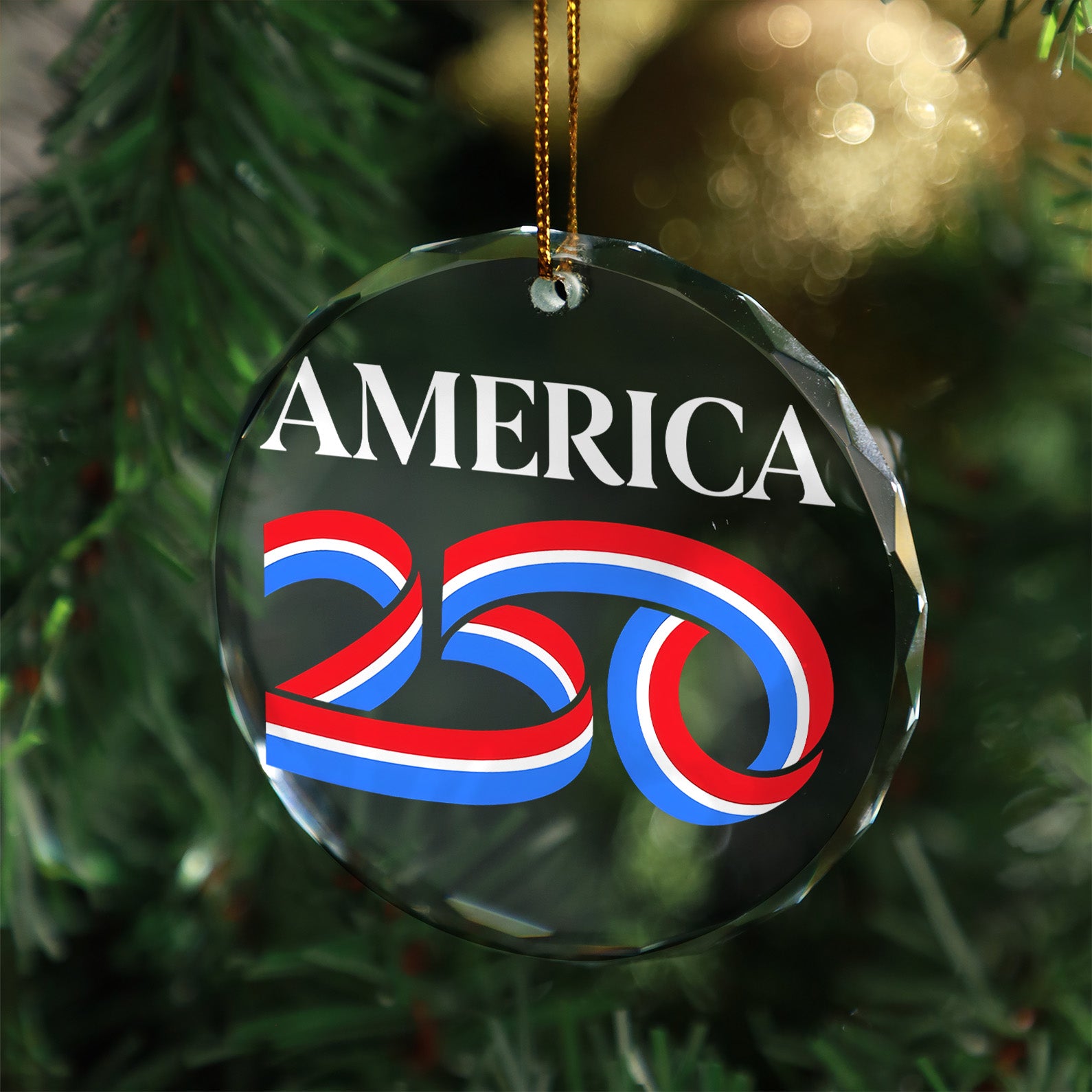 America 250 Years Glass Ornament | America 250 Anniversary | Happy 250th Birthday USA | Patriotic 4th Of July Glass Ornament For Christmas Decor 682669 - Image 6