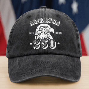 America 250 Years Happy 250th Birthday USA Washed Denim Baseball Cap HA75 897438