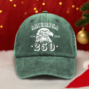 Alternative view of America 250 Years Happy 250th Birthday USA Washed Denim Baseball Cap HA75 897438