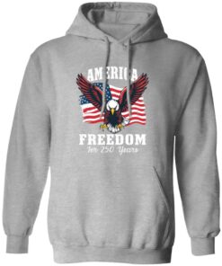 Alternative view of America 250 Years of Freedom Patriotic Eagle Flag Dark Shirt