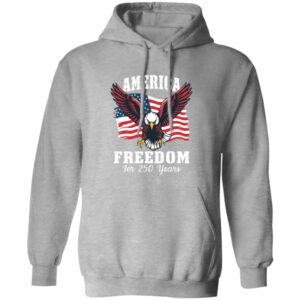 Alternative view of America 250 Years of Freedom Patriotic Eagle Flag Dark Shirt HA75 897136