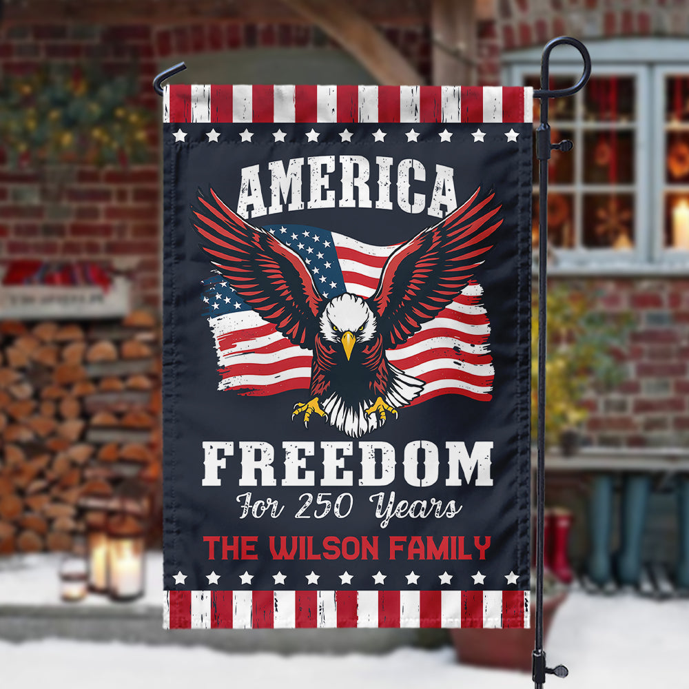America 250 Years of Freedom Patriotic Eagle Flag Personalized Garden Flag HA75 897350 - Image 6