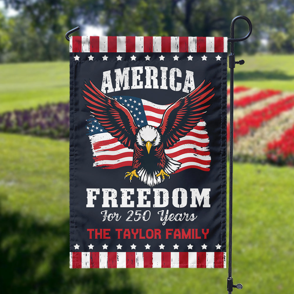 America 250 Years of Freedom Patriotic Eagle Flag Personalized Garden Flag HA75 897350 - Image 5