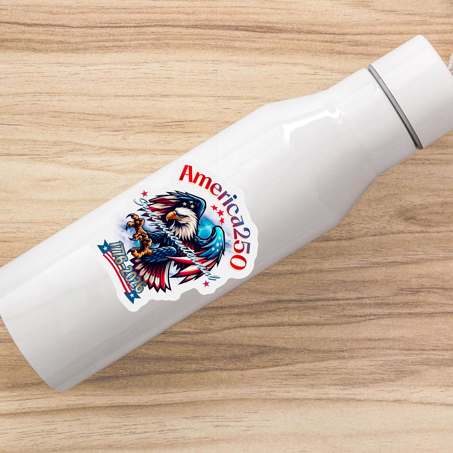 America 250 Years Patriotic Eagle Sticker | Happy 250th Birthday USA | Patriotic 4th of July Sticker | America 250th Anniversary Sticker 682596 - Image 4