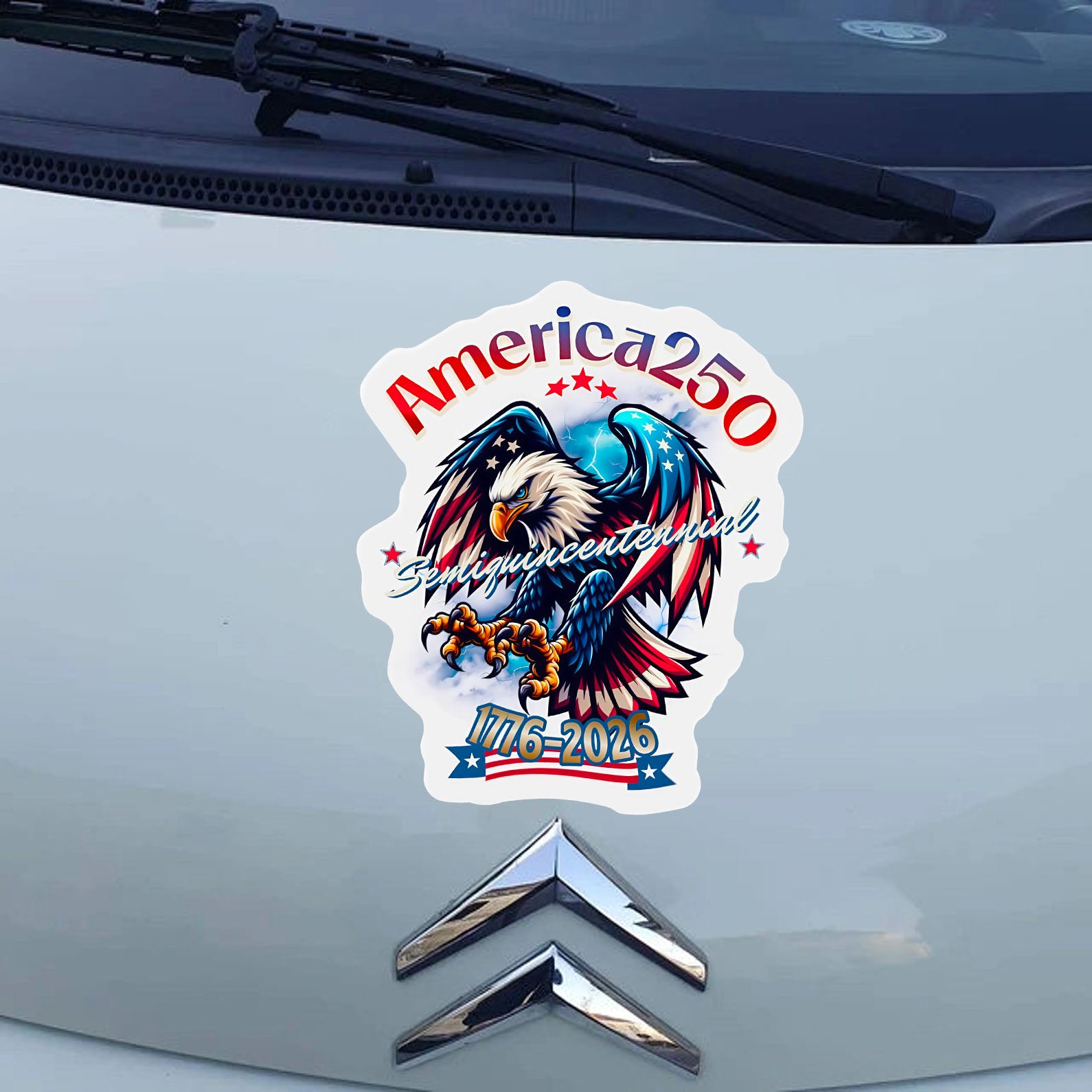 America 250 Years Patriotic Eagle Sticker | Happy 250th Birthday USA | Patriotic 4th of July Sticker | America 250th Anniversary Sticker 682596 - Image 3