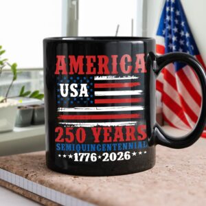 Alternative view of America 250 Years Semiquincentennial Black Mug TH10 894669