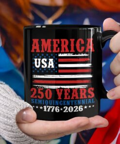 America 250 Years Semiquincentennial Black Mug
