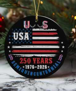 Alternative view of America 250 Years Semiquincentennial Ceramic Ornament