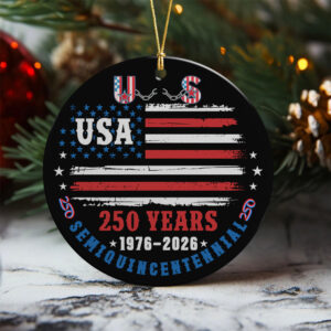 Alternative view of America 250 Years Semiquincentennial Ceramic Ornament TH10 894677