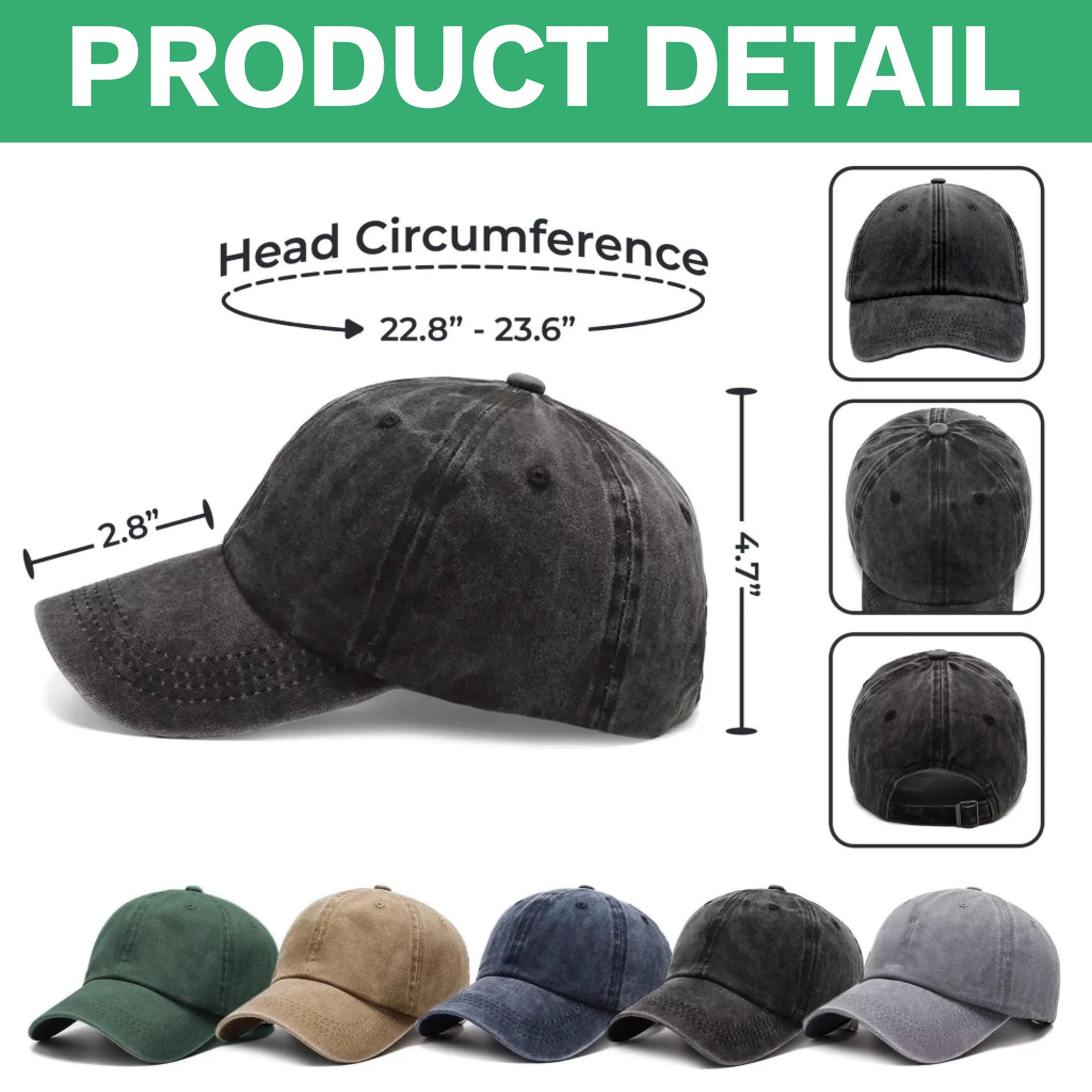 America 250 Years Semiquincentennial Washed Denim Baseball Cap TH10 894675 - Image 7