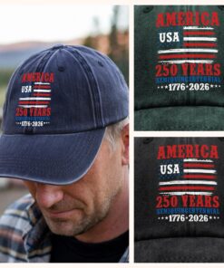 Alternative view of America 250 Years Semiquincentennial Washed Denim Baseball Cap