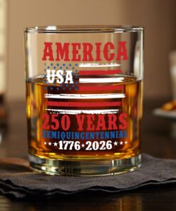 Alternative view of America 250 Years Semiquincentennial Whiskey Glass