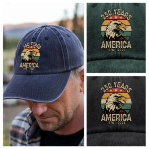 Alternative view of America 250 Years Washed Denim Baseball Cap TH10 894623
