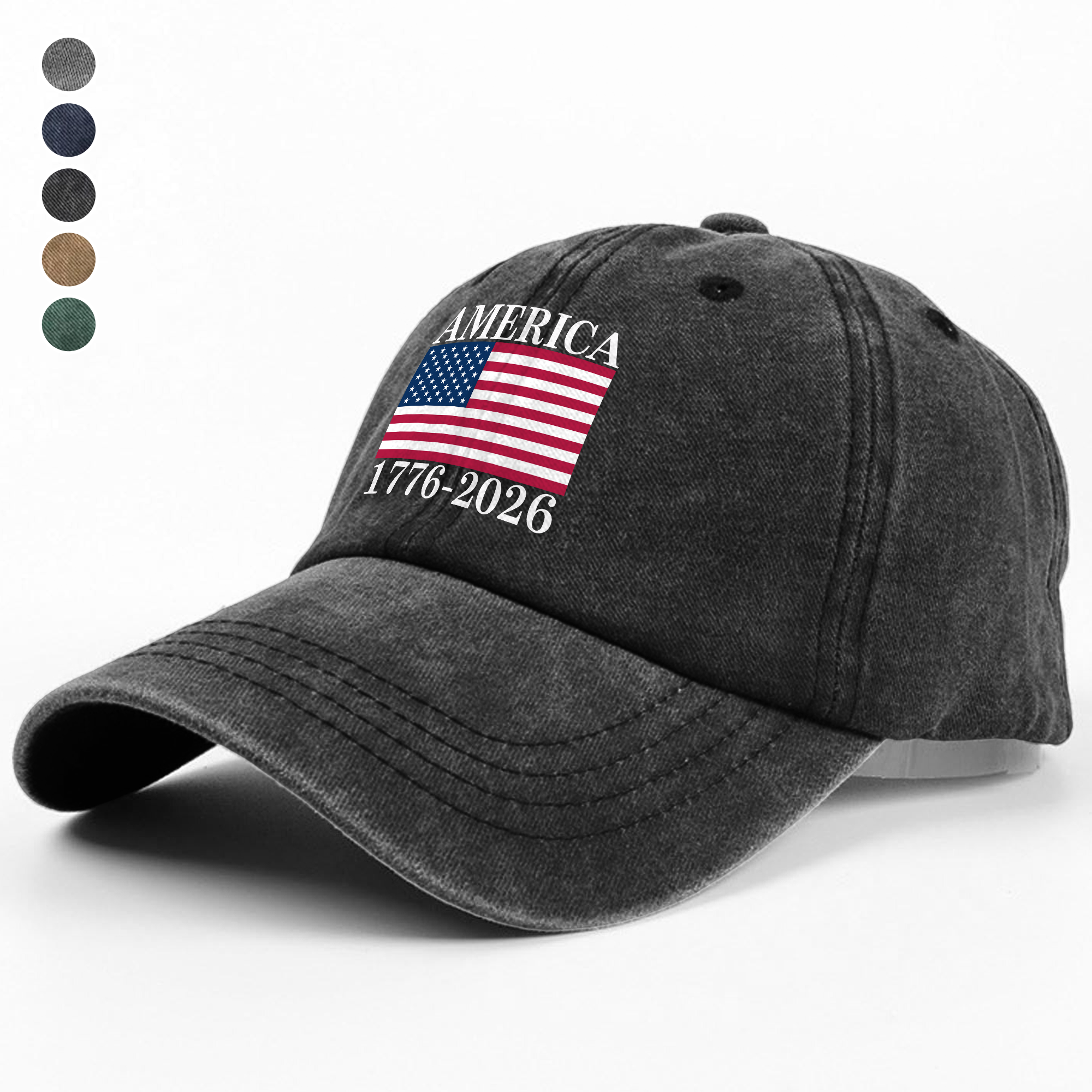 America 250 Years Washed Denim Baseball Cap TH10 894839 - Image 5