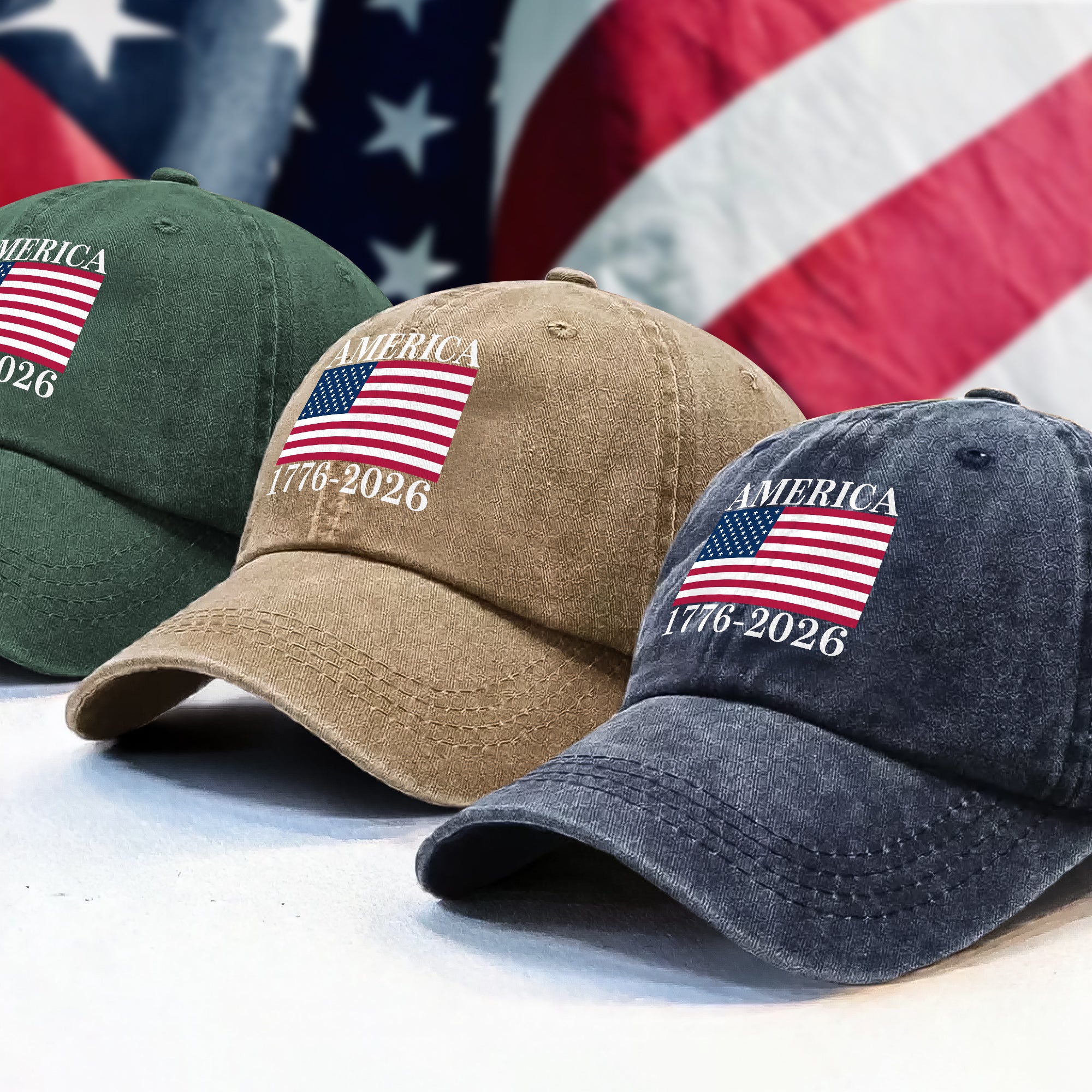 America 250 Years Washed Denim Baseball Cap TH10 894839 - Image 3