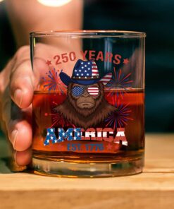 Alternative view of America 250 Years Whiskey Glass