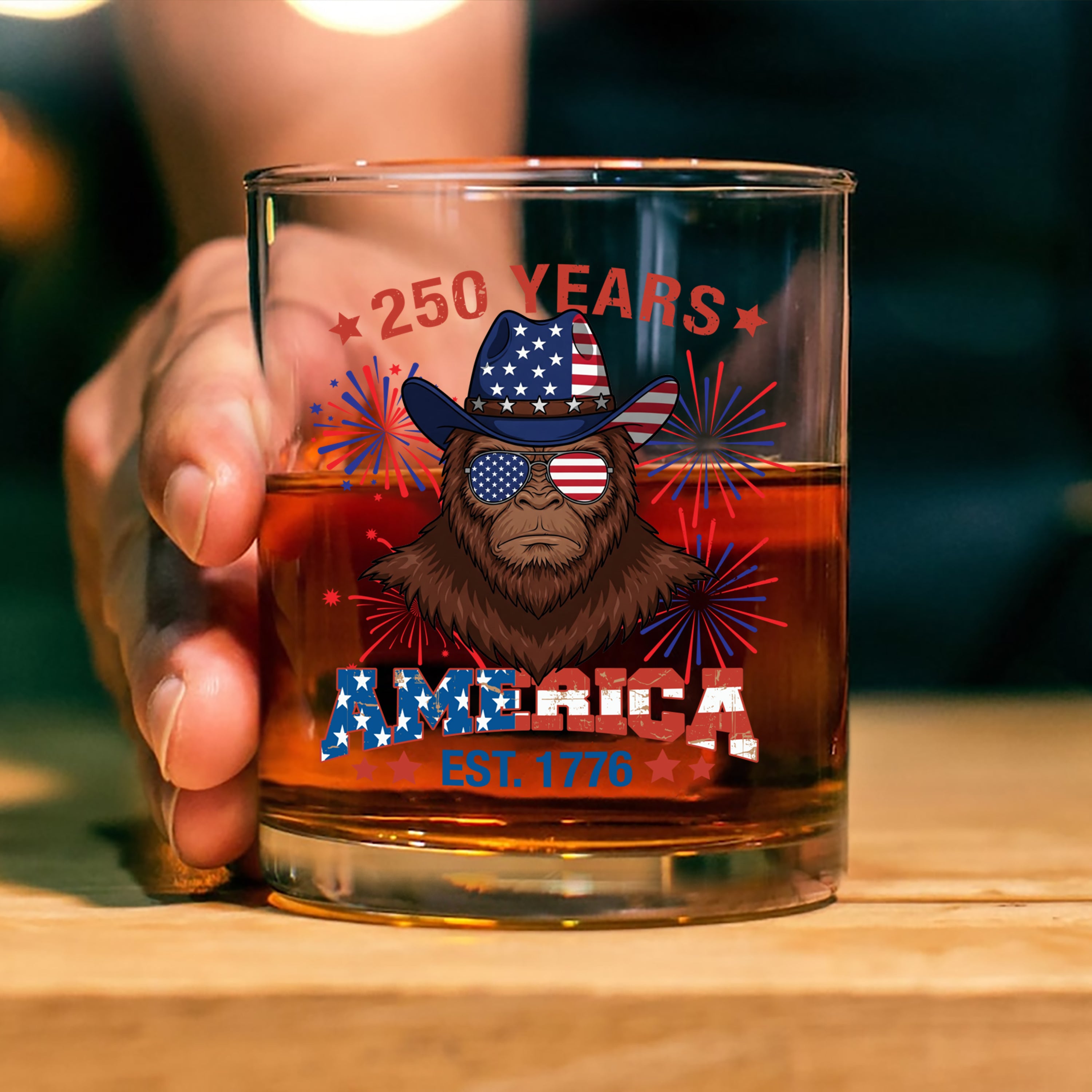 Alternative view of America 250 Years Whiskey Glass TH10 894627