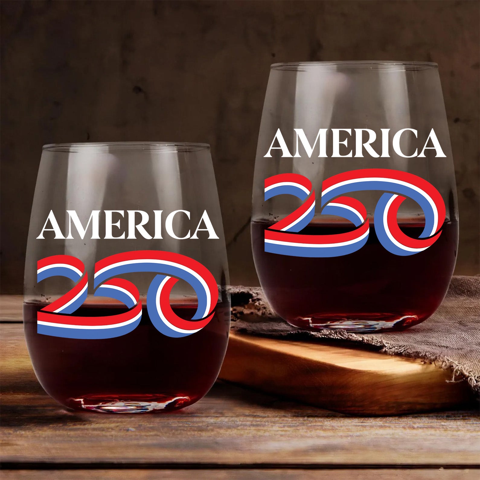 America 250 Years Wine Glass| America 250 Anniversary | Happy 250th Birthday USA | Patriotic 4th Of July Wine Glass 682669 - Image 4