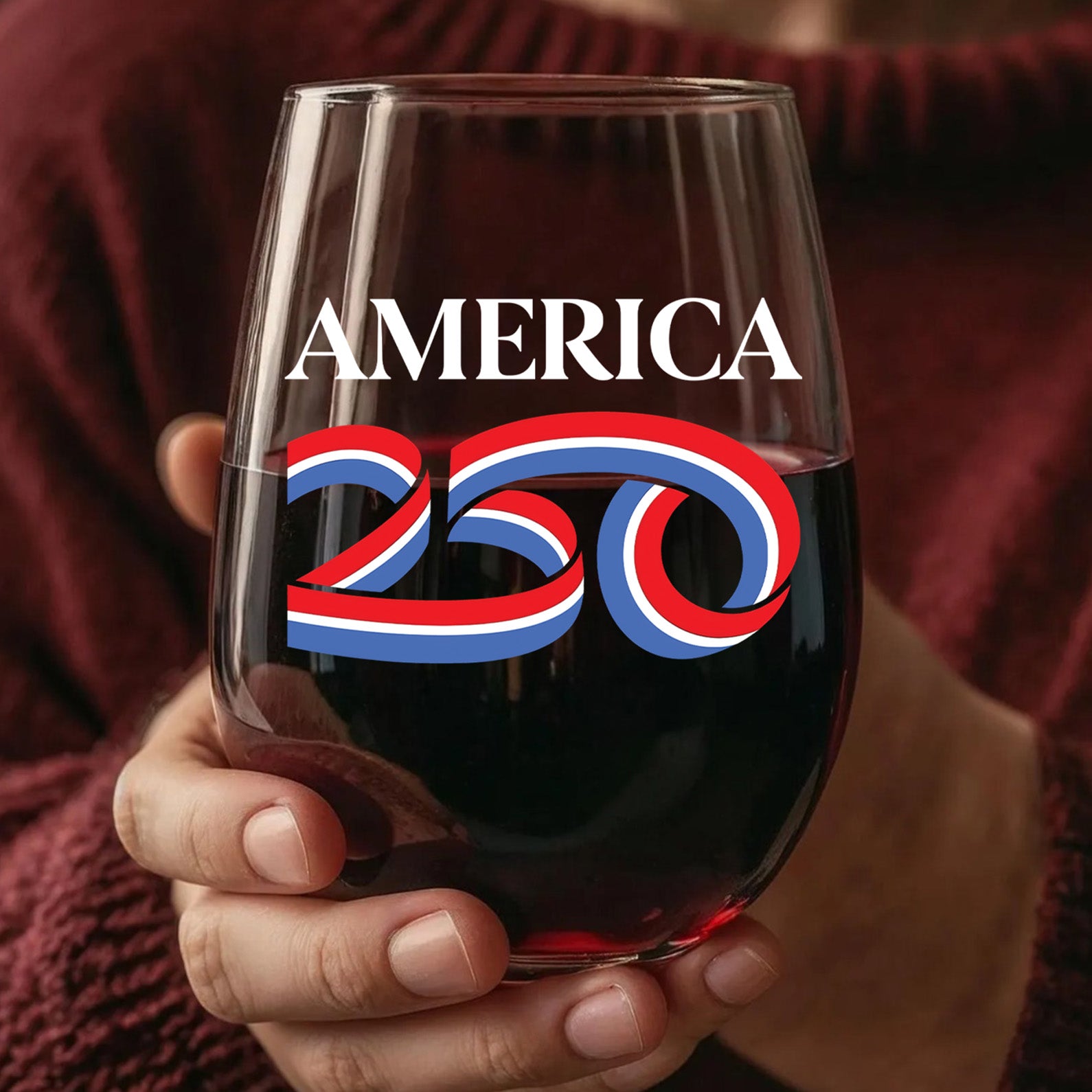 America 250 Years Wine Glass| America 250 Anniversary | Happy 250th Birthday USA | Patriotic 4th Of July Wine Glass 682669