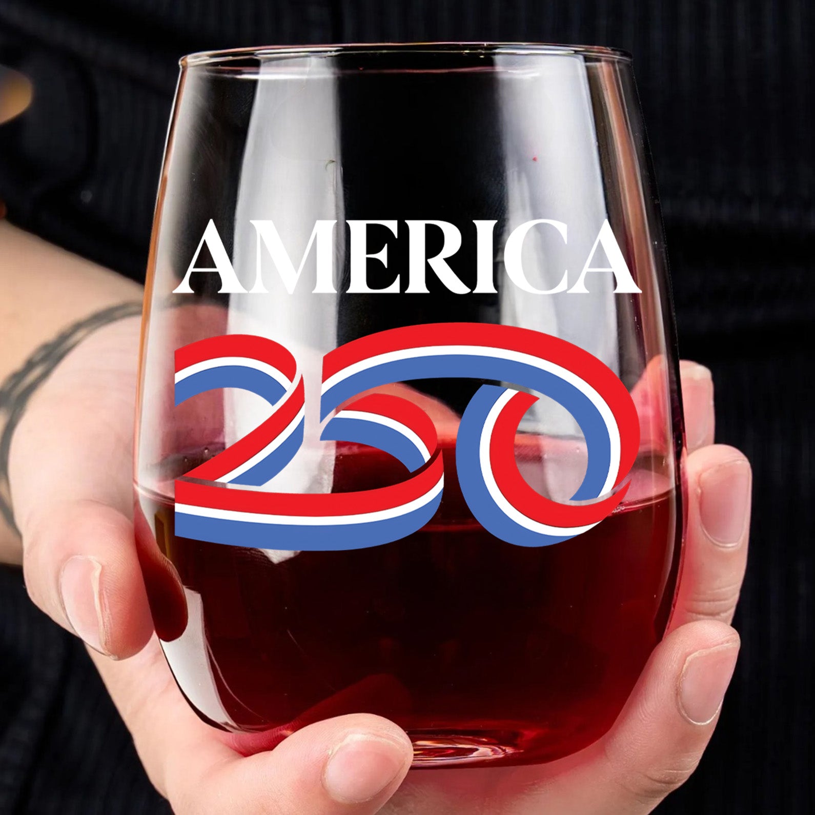 America 250 Years Wine Glass| America 250 Anniversary | Happy 250th Birthday USA | Patriotic 4th Of July Wine Glass 682669 - Image 5