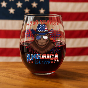 Alternative view of America 250 Years Wine Glass TH10 894629