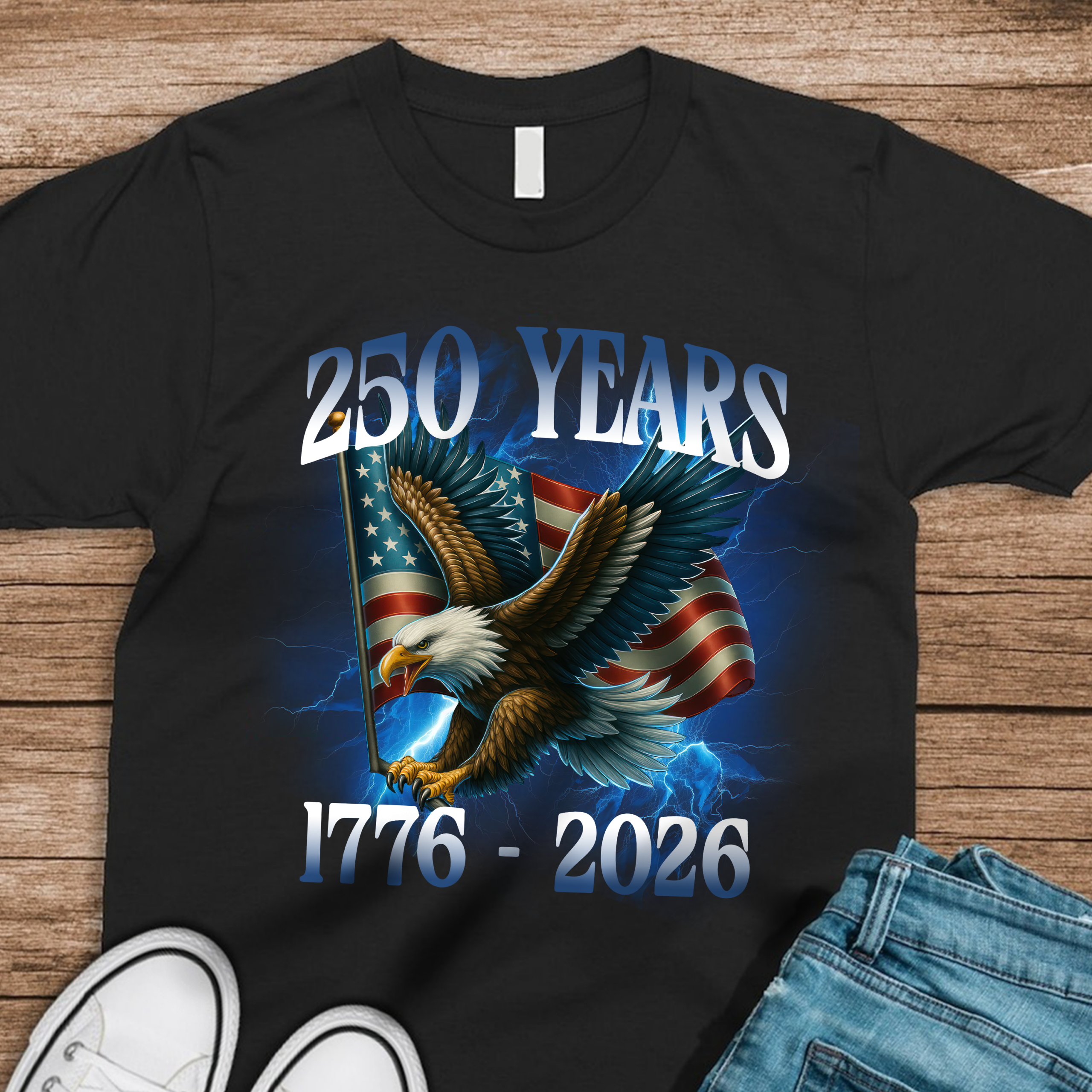 America 250 Years With Eagle Shirt TH10 894939 - Image 6