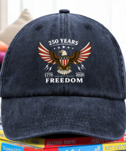 Alternative view of America 250th Anniversary 1776 - 2026 250 Years of Freedom Washed Denim Baseball Cap