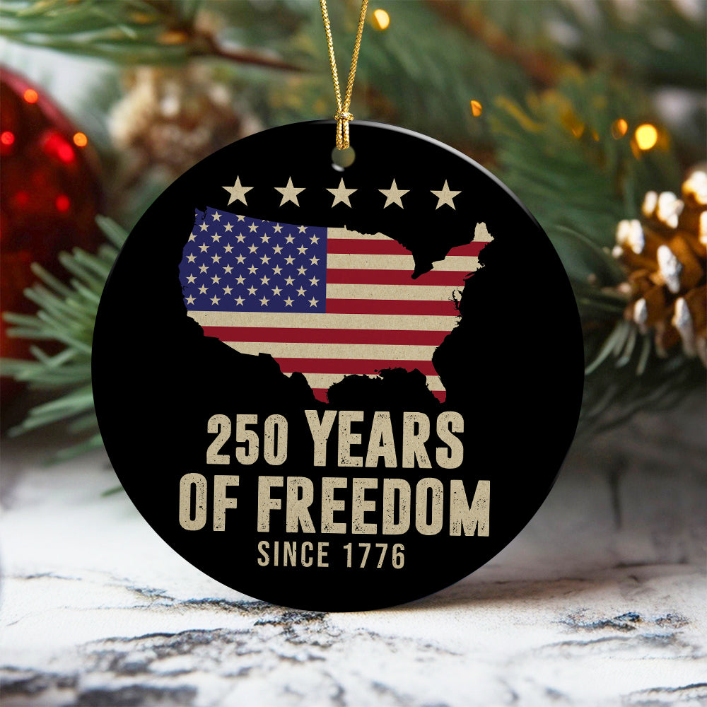 America 250th Anniversary 1776 2026 America 250 Years of Freedom Ceramic Ornament CH07 896674 - Image 4