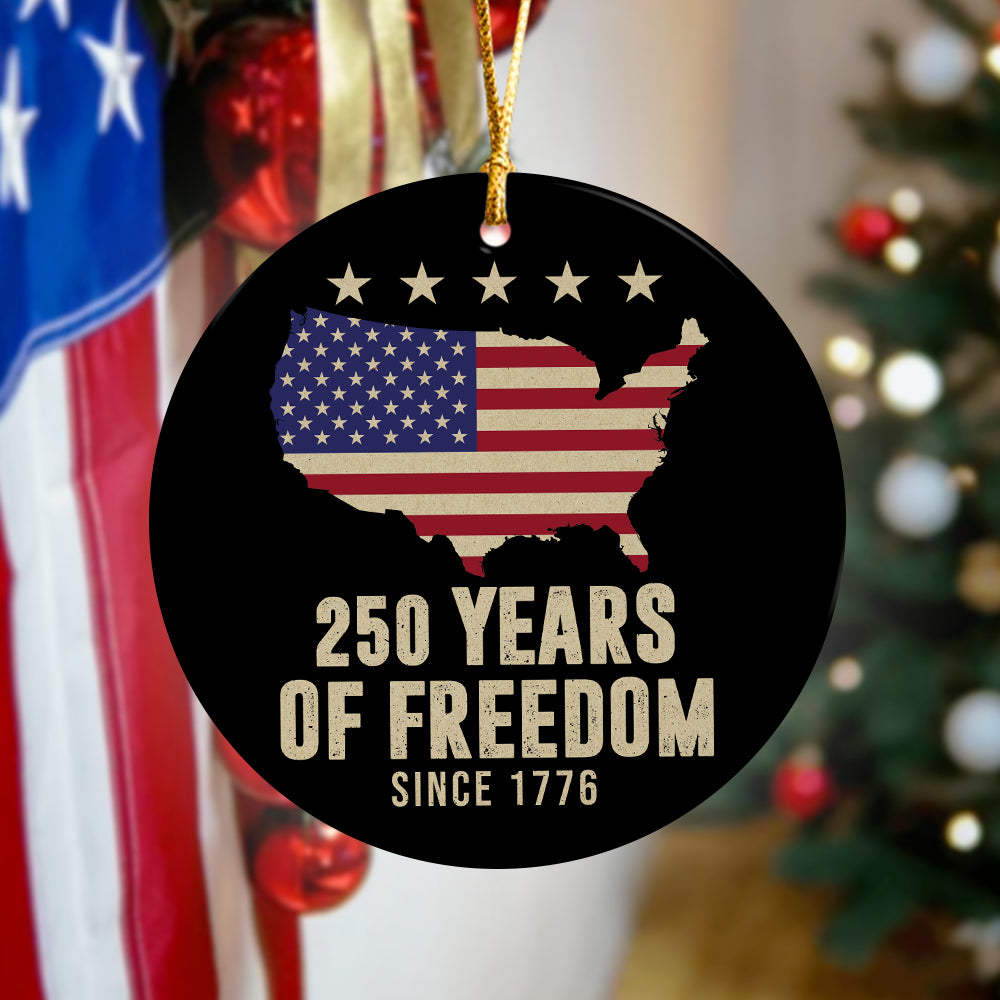 America 250th Anniversary 1776 2026 America 250 Years of Freedom Ceramic Ornament CH07 896674 - Image 3