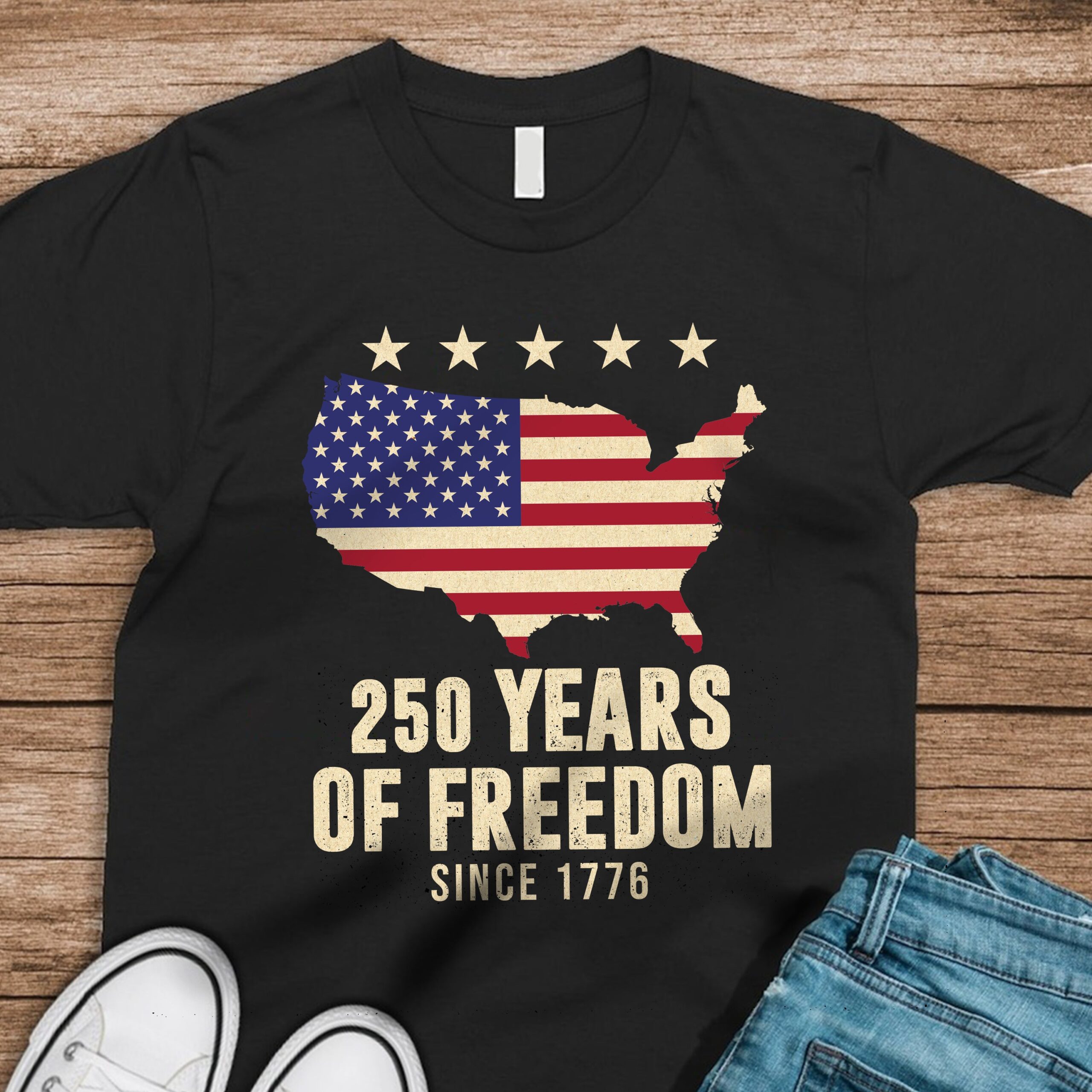 America 250th Anniversary 1776 2026 America 250 Years of Freedom Dark Shirt CH07 896670 - Image 3